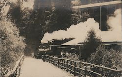 Train Leaving the Depot Postcard