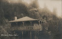 A Large House on a Hill Monte Rio, CA Postcard Postcard Postcard