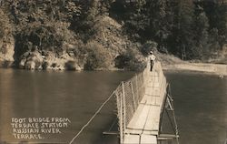 Foot Bridge From Terrace Station - Russian River Postcard