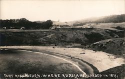 Fort Ross Beach, Where Russians Landed in 1811 Postcard