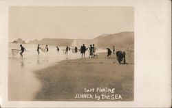 Surf Fishing - Jenner By the Sea California Postcard Postcard Postcard