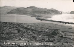 Russian River Jetty Jenner, CA Postcard Postcard Postcard