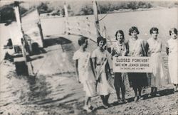 Closed Forever! Take new Jenner Bridge on Shoreline Highway California Postcard Postcard Postcard