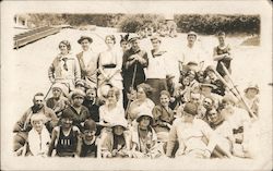 Group of People on Sandy Beach, Russian River Postcard