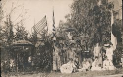 A Group of Women in a Yard Postcard