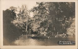 Rickman's Resort People in Canoes Postcard