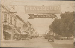 Healdsburg Main Street California Postcard Postcard Postcard