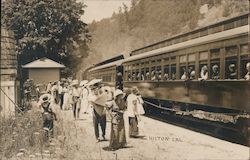 Waiting on the Train Postcard