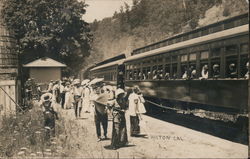 People Waiting for the Train Postcard