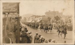 Troops on Horseback Parade Monterey, CA Postcard Postcard Postcard