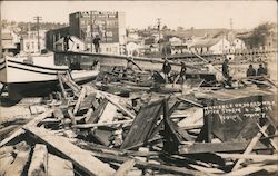 Wreckage on Boardwalk After Storm - April 30, 1915 Postcard