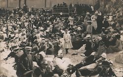 Crowd at Band Concert on Beach Pacific Grove, CA Postcard Postcard Postcard