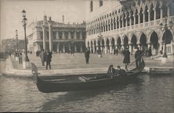 A Man and Woman in a Gondola Venice, Italy Postcard Postcard Postcard