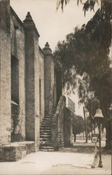 Side of Mission Building, Mission Bell California Postcard Postcard Postcard