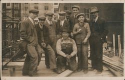 A Group of Workmen Wearing Hats Postcard Postcard Postcard