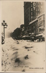 View of Snow at Second Ave. From Seneca St. Postcard