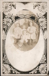 Family photo of five children Postcard