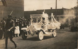 A Woman on a Parade Float Events Postcard Postcard Postcard