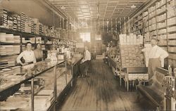 Workers in Fabric Store Interior Occupational Postcard Postcard Postcard