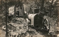 A Steam Tractor in the Woods Transportation Duncan Photo Postcard Postcard Postcard