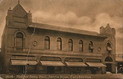 Native Sons Hall Santa Rosa, CA Postcard Postcard Postcard