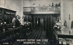 Walscott Sisters' Hair Store Sacramento, CA Postcard Postcard Postcard