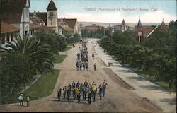 Funeral Procession at Soldiers' Home Postcard