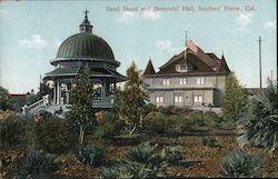 Band Stand and Memorial Hall, Soldier's Home Postcard