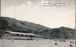 4296-Dipsea Lodge and Bath House. Stinson Beach, Marin Co., Cal. California Postcard Postcard Postcard