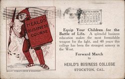 Heald's Business Course, Heald's Business College Stockton, CA Postcard Postcard Postcard