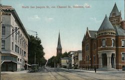 North San Joaquin St. , Channel St. Stockton, CA Postcard Postcard Postcard