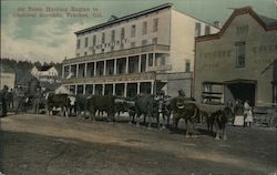 Ox Team Hauling Engine to Carnival Grounds Truckee, CA Postcard Postcard Postcard