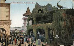 Scenic Railway at Venice California Postcard Postcard Postcard