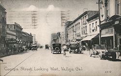 Georgia Street, Looking West Vallejo, CA Postcard Postcard Postcard