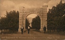 1867-Entrance to Veterans' Home, Napa County Postcard