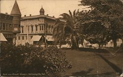 Park and Street Views - Watsonville, Cal. Postcard