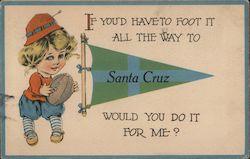 If You'd have to foot it all the way... Football Postcard