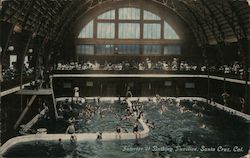 Interior of Bathing Pavilion Santa Cruz, CA Postcard Postcard Postcard