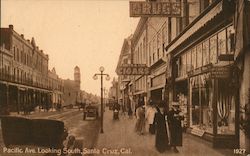 Pacific Ave. Looking South Postcard