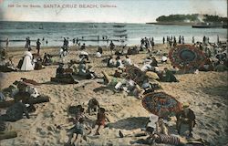 On the Sands - Santa Cruz Beach Postcard