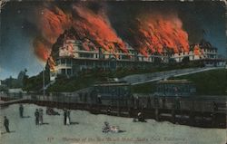 Burning of the Sea Beach Hotel Santa Cruz, CA Postcard Postcard Postcard