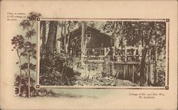 Close to Nature A Hill Cottage in the Trees Postcard