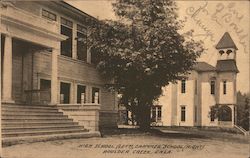 High School (Left), Grammer School (Right) Boulder Creek, CA Postcard Postcard Postcard