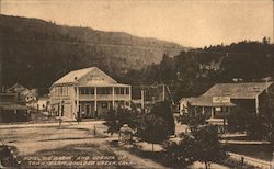 Hotel Big Basin and Corner of Town Park Boulder Creek, CA Postcard Postcard Postcard