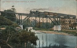 Train Trestle near Capitola California Postcard Postcard Postcard