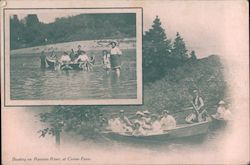 Boating on Russian River at Cosmo Farm Hacienda, CA Postcard Postcard Postcard