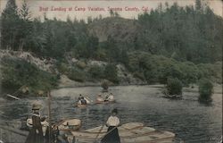 Boat Landing at Camp Vacation, Sonoma County Postcard