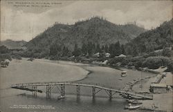 Up Russian River from Monte Rio, Cal. Along the scenic North Western Pacific California Postcard Postcard Postcard