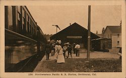 Northwestern Pacific R. R. Station Postcard