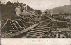 Saw Mill at Duncan's mills Postcard